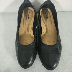 Clarks Black Ballet Flat Ultimate Comfort Sz.7.5